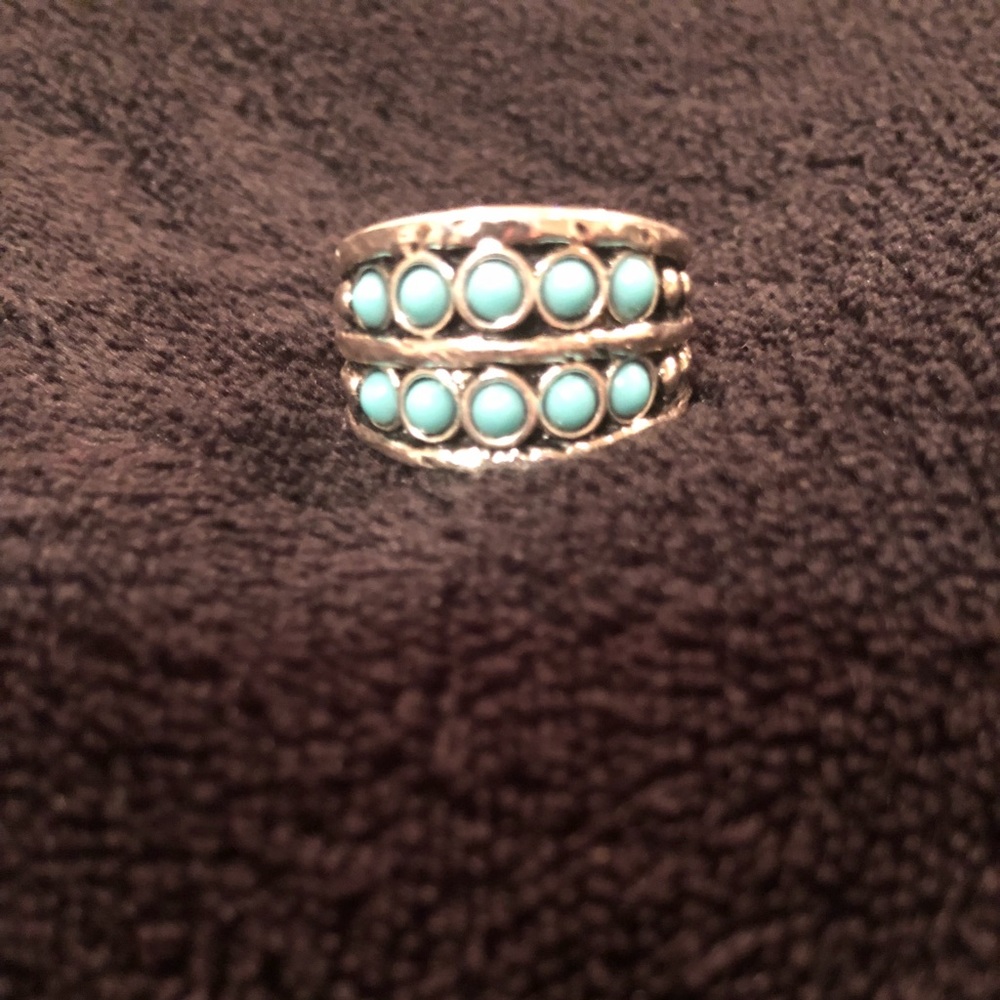 Size 8 Silver/Turquoise ring.  Brand new!